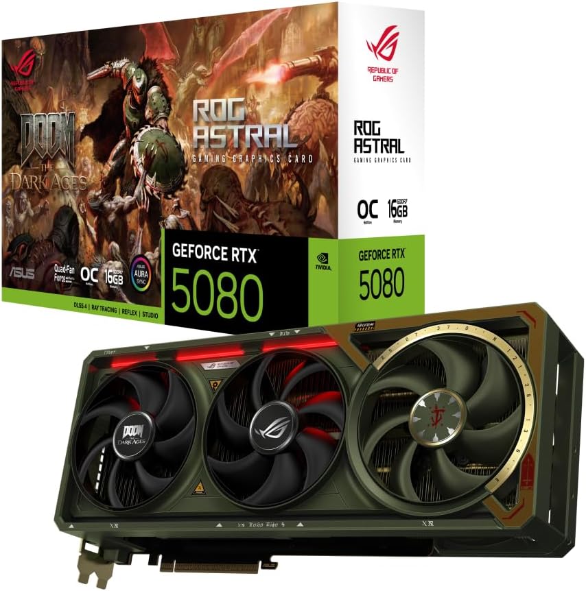 ASUS GeForce RTX™ 5080 16GB GDDR7 OC - Doom Limited Edition