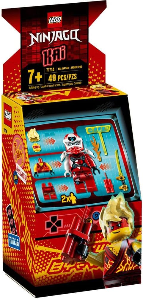 LEGO NINJAGO Kai Avatar - Arcade Pod 71714 Mini Arcade Machine Building Kit, New 2020 (49 Pieces)