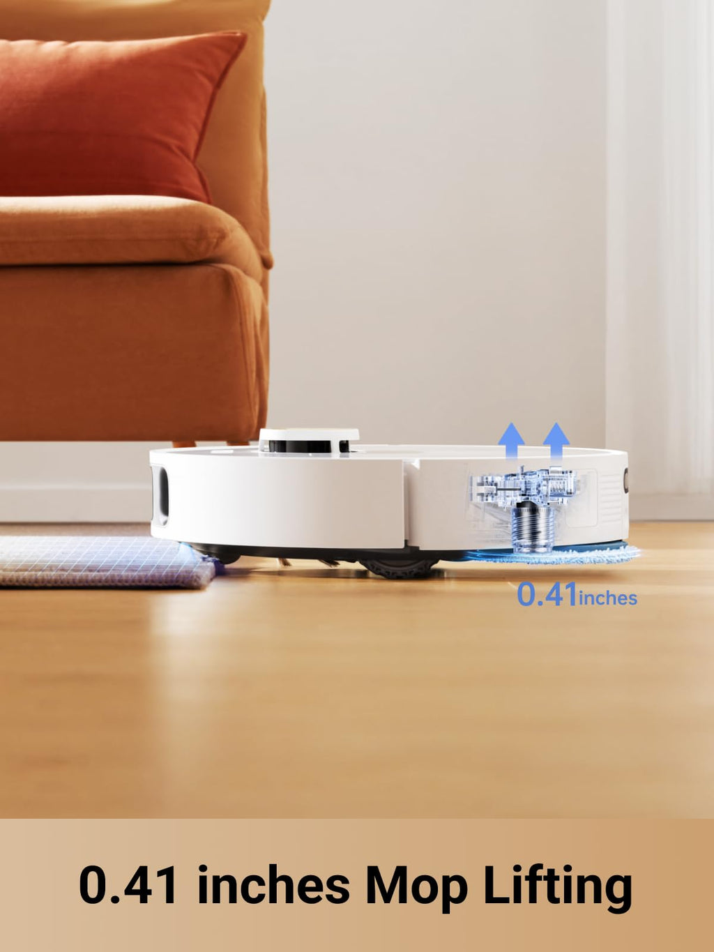 DREAME D30 Ultra CE Robot Vacuum and Mop with Auto Dust Emptying, 25,000Pa Suction, 0.41in Mop Lifting, Multifunctional Base Station, Mop Self-Washing, Smart Obstacle Avoidance, Black