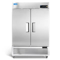 ICECASA 48" W Commercial Refrigerator Reach-in 36 Cu.ft 2 Solid Door Stainless Steel Commercial Refrigerator Fan Cooling for Restuarant, Bar, Shop, etc