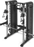 Functional Trainer Smith Machine for Commercial, Multifunctional Cable Crossover Exercise Machine, All in One Home Gym System, Compact Fitness Equipment, Workout Weight Machine for Strength Training