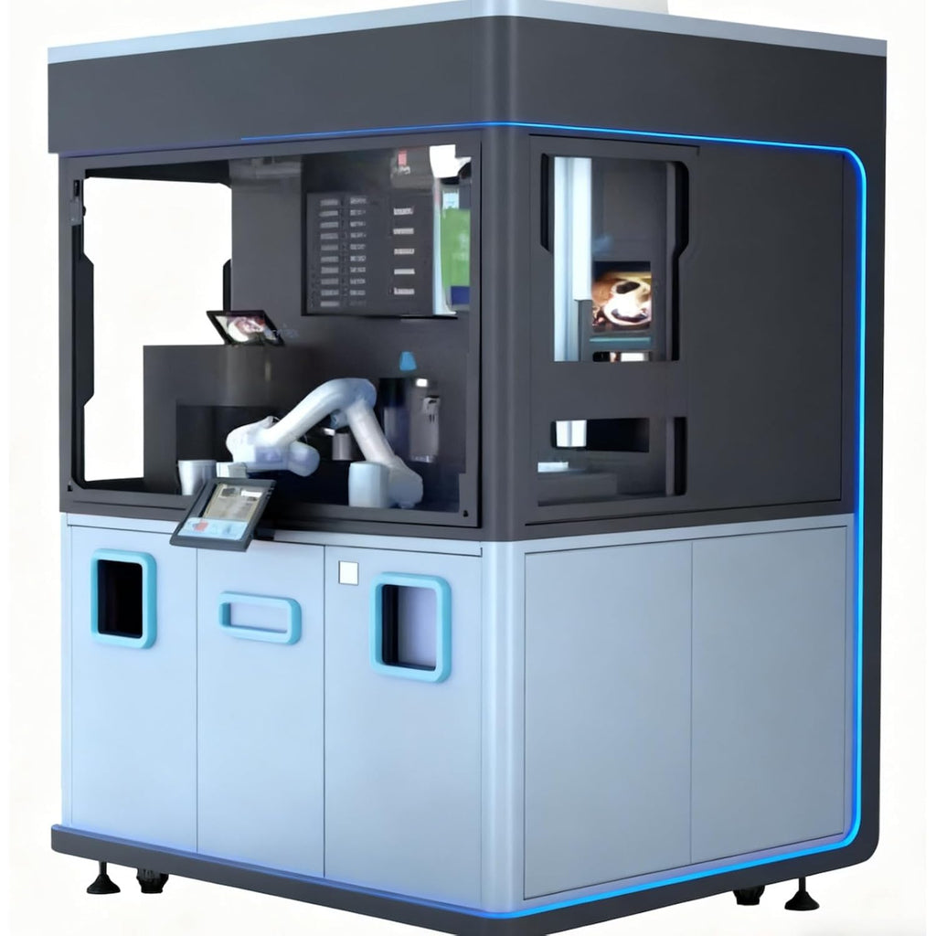 Commercial Coffee Robot Vending Machine - Multi-Flavor Hot Drink Maker with Large Screen High-Efficiency Self-Service Beverage Unit for Shopping Centers, Gyms