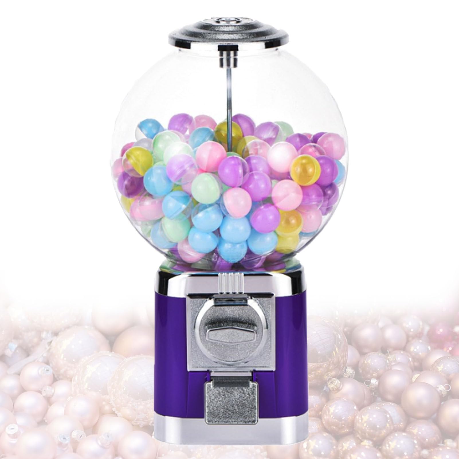 Capsule Vending Machine, Multi-Use Capsule Toy Vending Machine with 100 Empty 1.26" Balls, No Coin Required, Coffee Capsule Storage Machine for Home Black