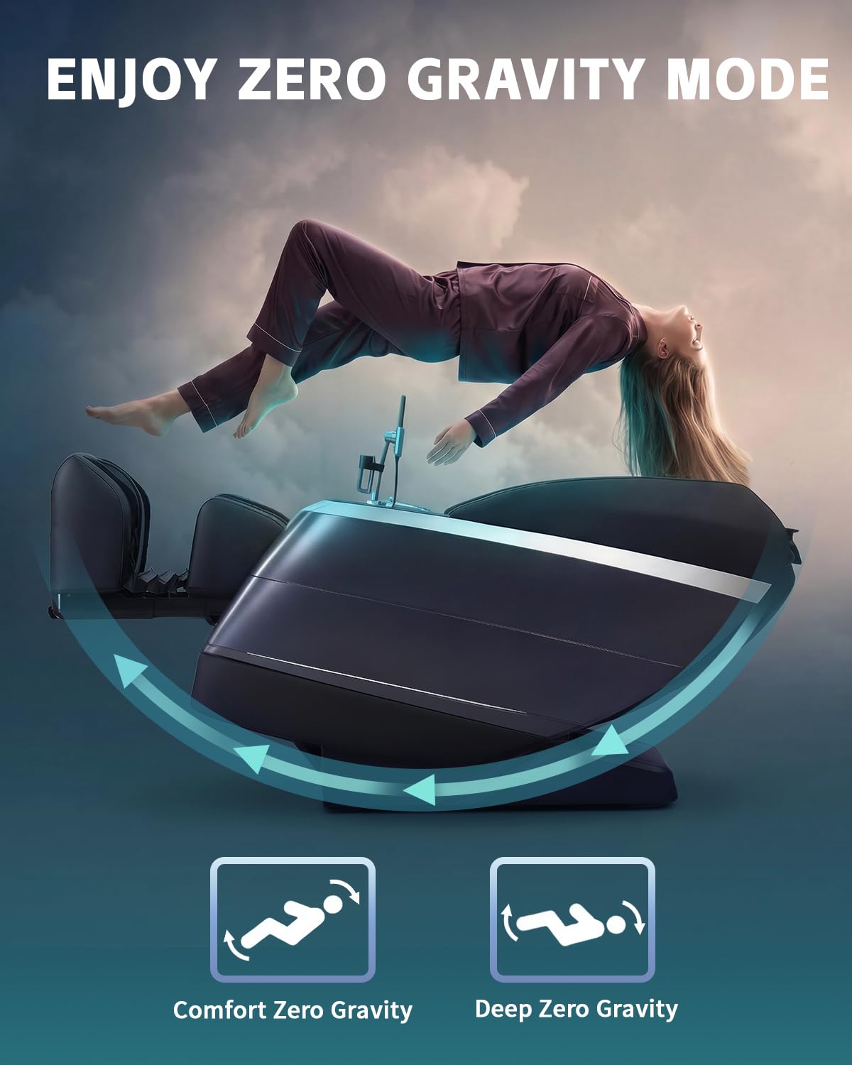 4D Full Body Massage Chair with Flexible 166° Track, Reading Light, 18 Massage Modes, 11 Techniques, 36 Airbags, Zero Gravity Recliner with Yoga Stretch and Foot Massage Beige