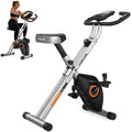 YOSUDA Folding Exercise Bike - 5 IN 1 Foldable Stationary Bike for Home Gym Workout, Upgraded Indoor Cycling Bikes with 6.6 LBS Flywheel, 380 LBS Capacity and 16-Level Magnetic Resistance, Back Support Cushion