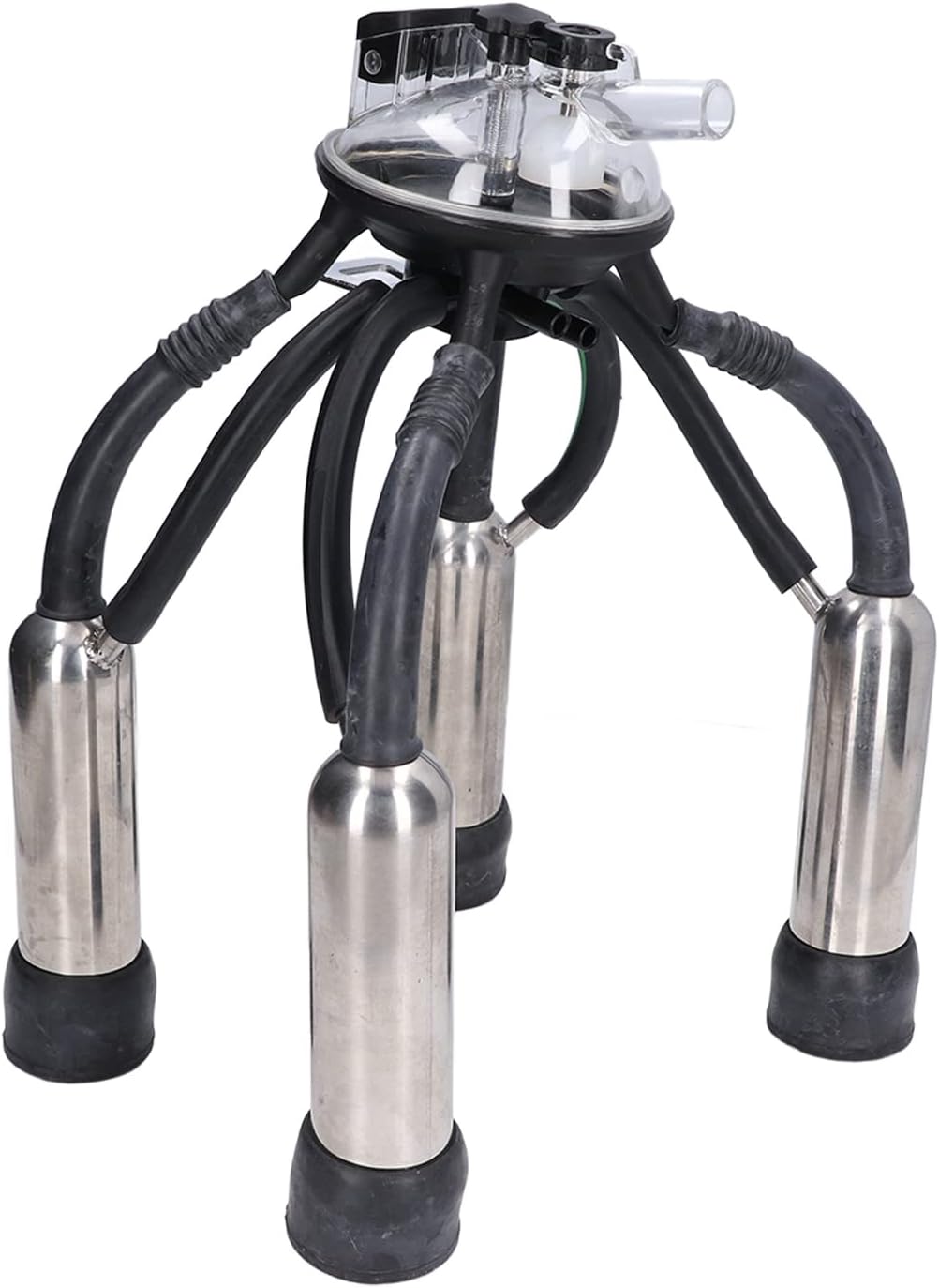 Septpenta Clusters, Silicone Stainless Steel Rust Proof Clusters, Replacement Claw Clusters for Milking Machines, Vacuum Pump Milking Machines with Multiple Manifold Spacers for Milk Collection