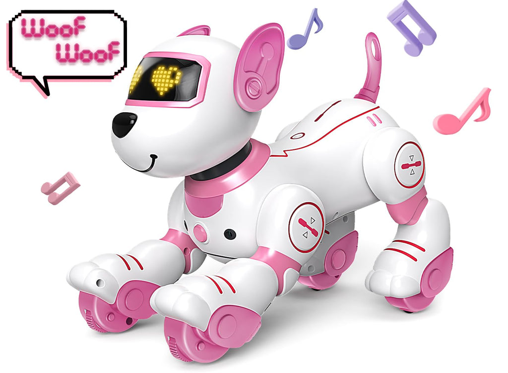 Robot Dog Toy for Kids 3-12: Remote Control Interactive Robot Puppy with Touch & Follow, Programmable Tricks, Dancing & Walking, Birthday Gift for Smart Boys & Girls