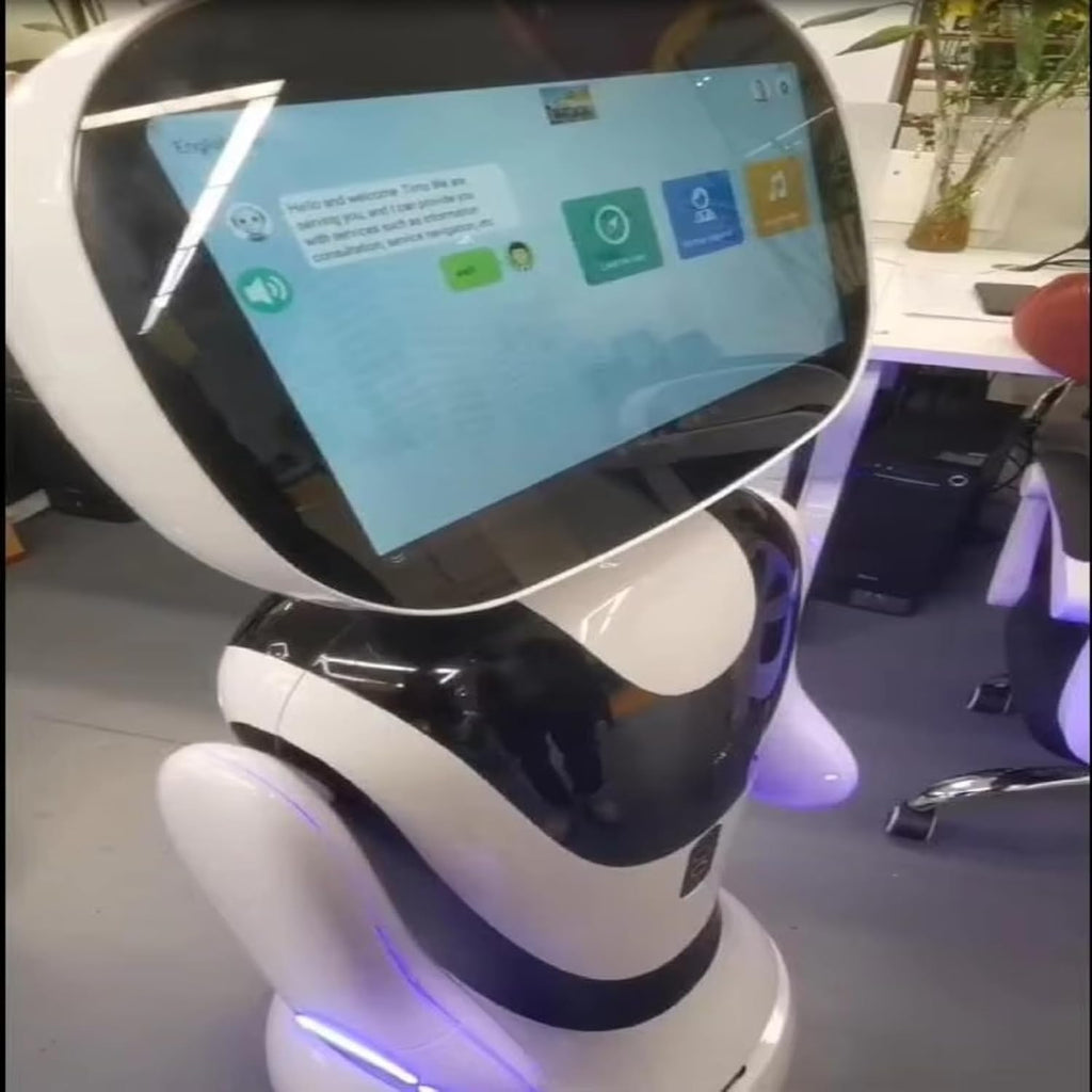 AI Reception Robot, Intelligent Autonomous Greeting Service Robot, can autonomously Plan Walking Routes and is Suitable for Company Office Buildings.
