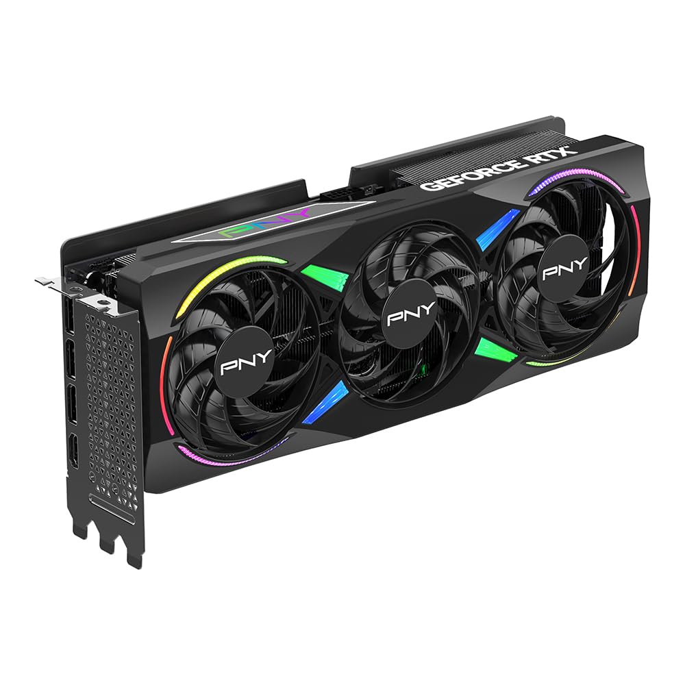 PNY NVIDIA GeForce RTX™ 5070 Ti OC Triple-Fan Graphics Card | 16GB GDDR7, 256-bit, Boost Speed: 2572 MHz, PCIe® 5.0, HDMI®/DP 2.1, 2.98-Slot, NVIDIA Blackwell Architecture, DLSS 4.5