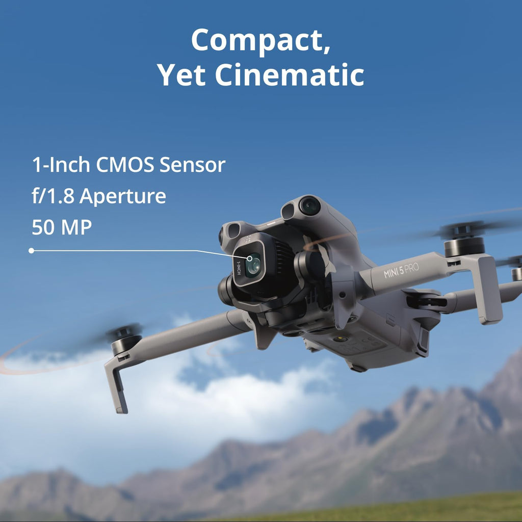 DJI Mini 5 Pro Drone Fly More Combo (RC 2) 1" CMOS Sensor, 4K Video, Obstacle Sensing, 4 Battery Bundle with Deco Essentials CPS Exclusive 26 Month Protection Pack, Software & Accessory Kit