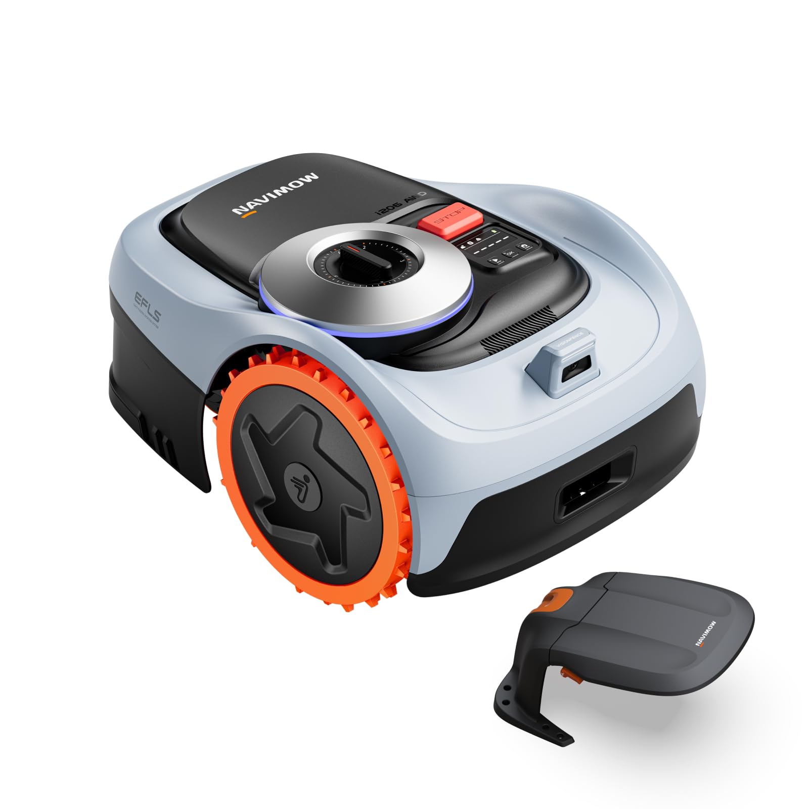 Segway Navimow i210 AWD Robot Lawn Mower Wire Free with Garage S, All-Wheel Drive for 45% Slopes, EFLS NRTK + Vision Auto Mapping, Covers 1/4 Acre (Garage Shipped Separately)