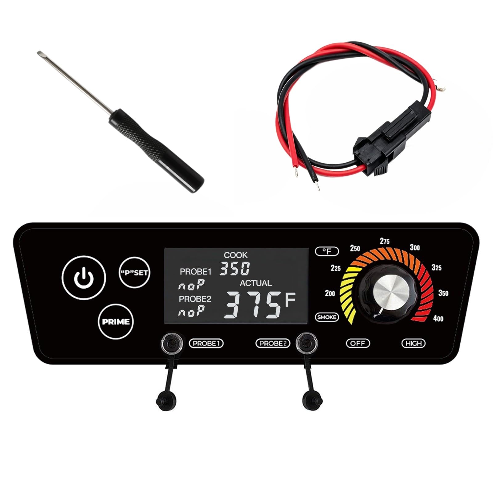 Digital W/LCD Display Control Board Thermostat Kit for Pit Boss Pellet Grill Smoker Austin XL, Replacement Parts Includes Meat Probes,Temp Sensor & Ignition Hot Rod
