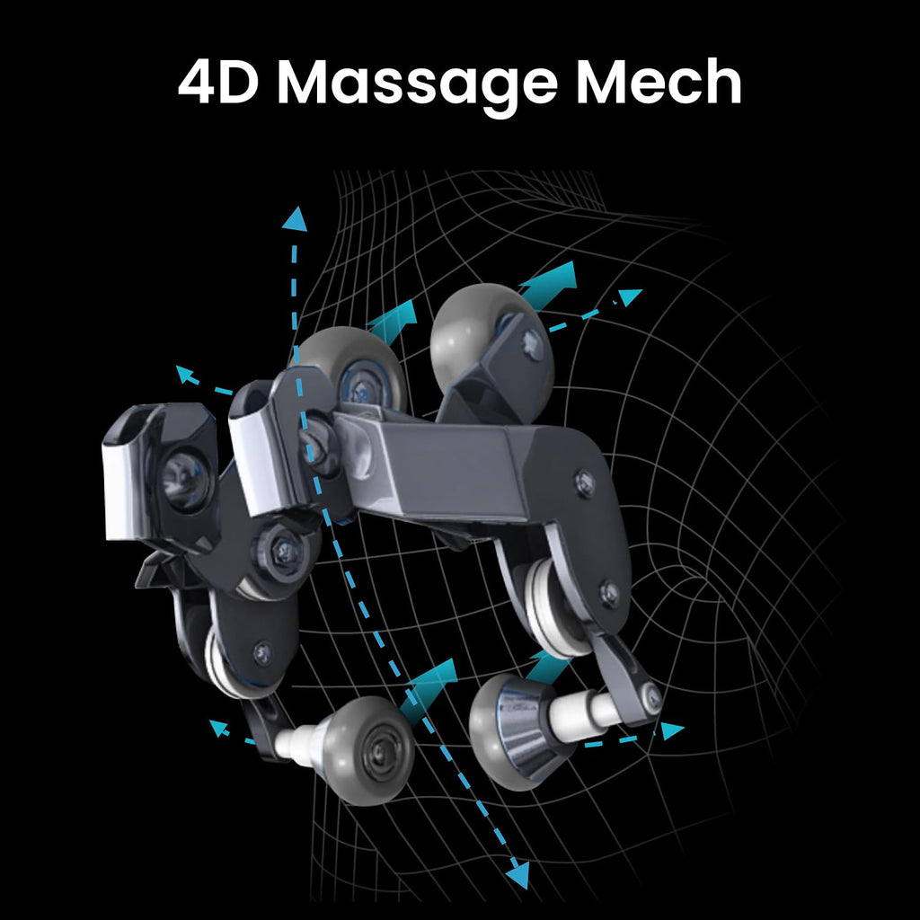 Osaki Vibe 4D l 4D Massage Mechanism l Automatic Body Scan l Deep Calf-Kneading l Space-Saving Technology l 3-Stage Zero Gravity l 32-Cell Full Body Air Massage (Black)