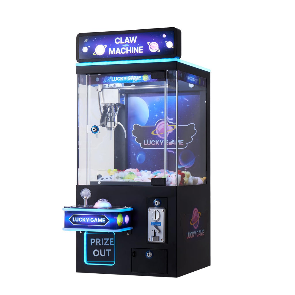 VEVOR Claw Crane Machine, Medium-Sized Arcade Game Machine with Claw + Grabber Double-Layer, Light & Sound, Toy Candy Grabber Prize Dispenser Vending Toy, for Commercial Home Cinema, Black Purple