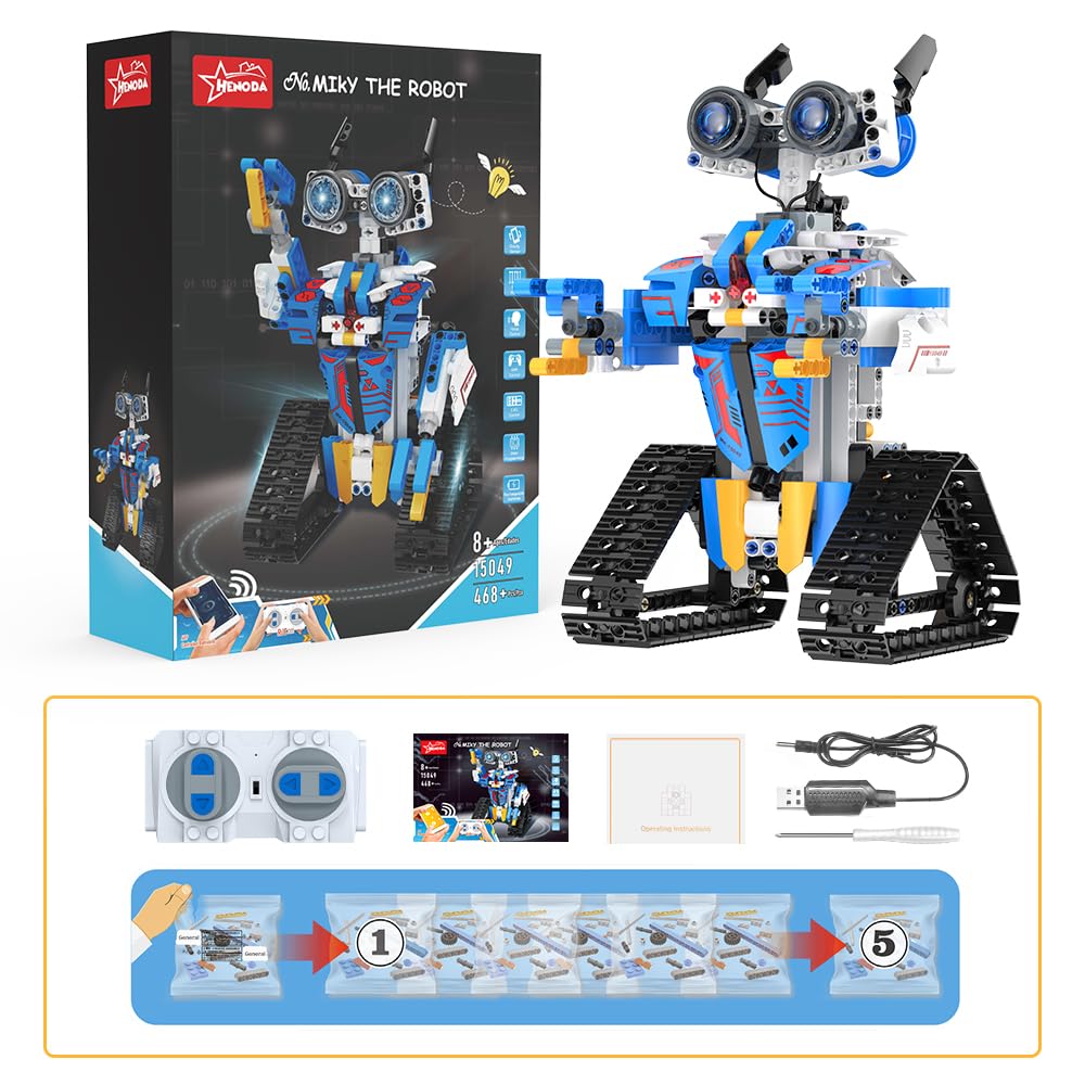 Robot Toys for 8-16 Year Old Boys Girls Kids with APP or Remote Control Science Programmable Building Block Kit, STEM Projects Educational Birthday Gifts