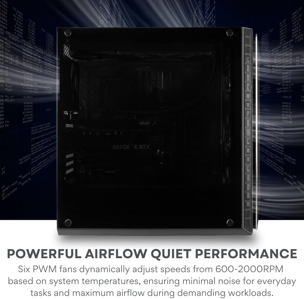 Sentinel Threadripper PRO 9995WX 96-Core Workstation PC RTX 5090, 384GB RAM, 4TB Gen5 SSD+12TB HDD, W11P (High Performance Desktop for Gen AI, AR, ML, CAD, Deep Learning, 3D Modeling, Rendering)