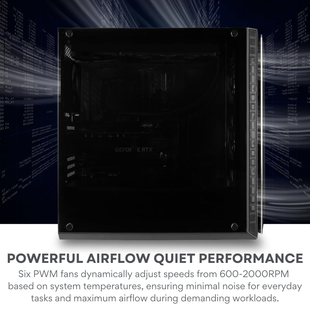 Sentinel Threadripper PRO 9995WX 96-Core Workstation PC RTX 5090, 384GB RAM, 4TB Gen5 SSD+12TB HDD, W11P (High Performance Desktop for Gen AI, AR, ML, CAD, Deep Learning, 3D Modeling, Rendering)