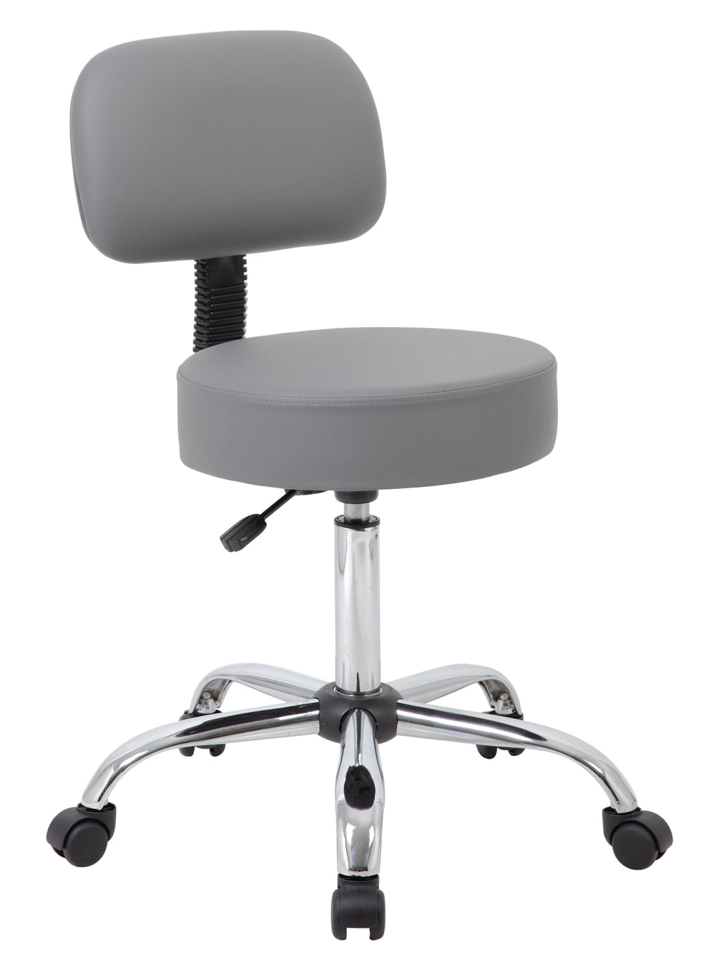 Boss Office Products Antimicrobial Vinyl Medical Spa Stool in Black