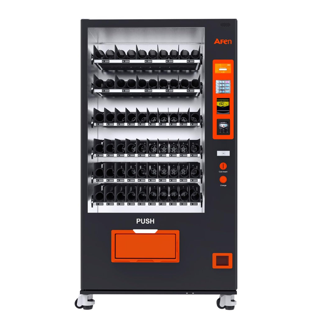 60 Slot Vending Machines for Business, Refrigerated Snack Drink Vending Machine, Commercial Smart Combo Vending Machine with Bill and Coin, Card Reader