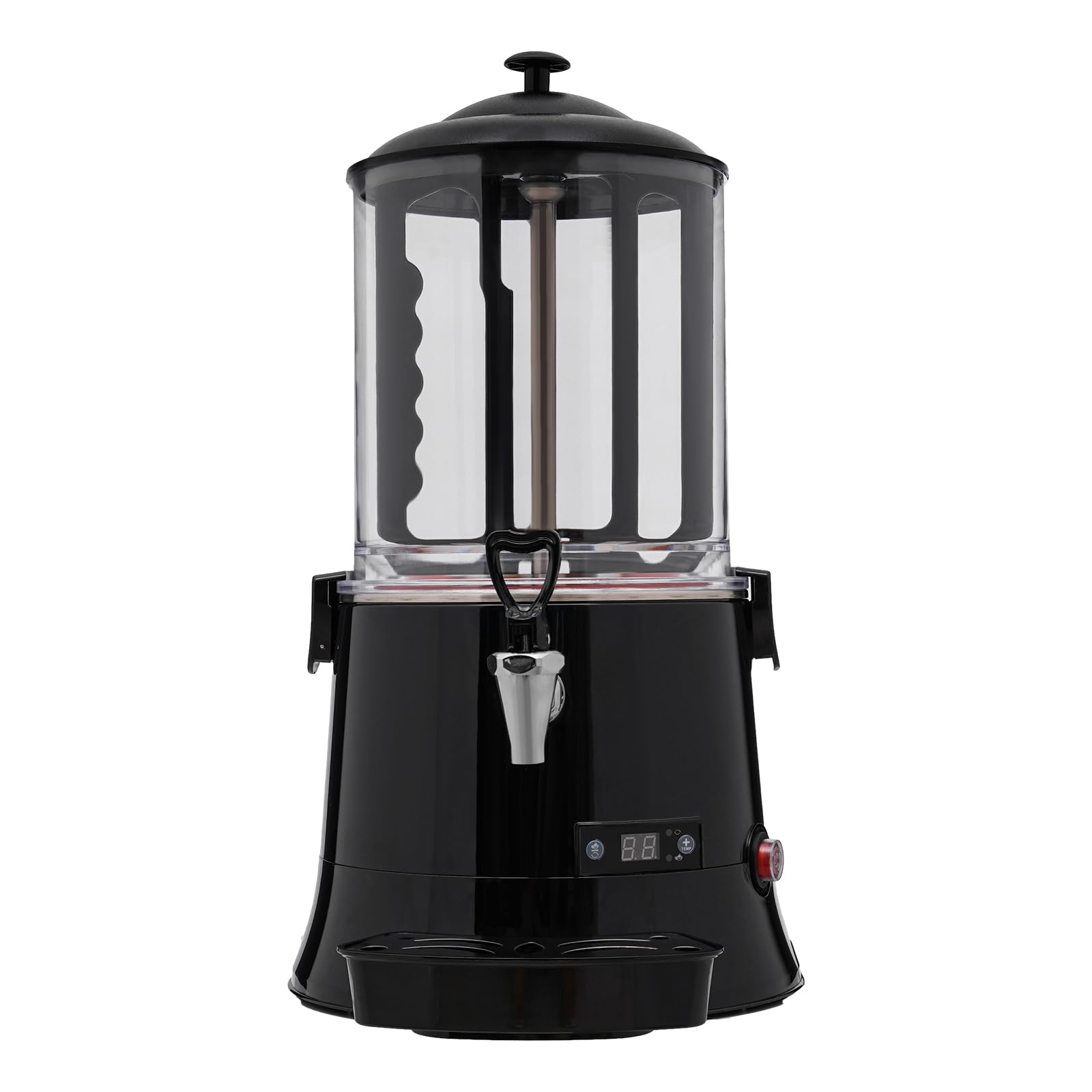 Commercial Hot Chocolate Machine Maker and Dispenser 110V 400W 5L(1.32Gal) Electric Hot Chocolate Dispenser Beverage Warmer with LED Display, 86-194°F for Heating Coffee, Milktea, Soy Milk