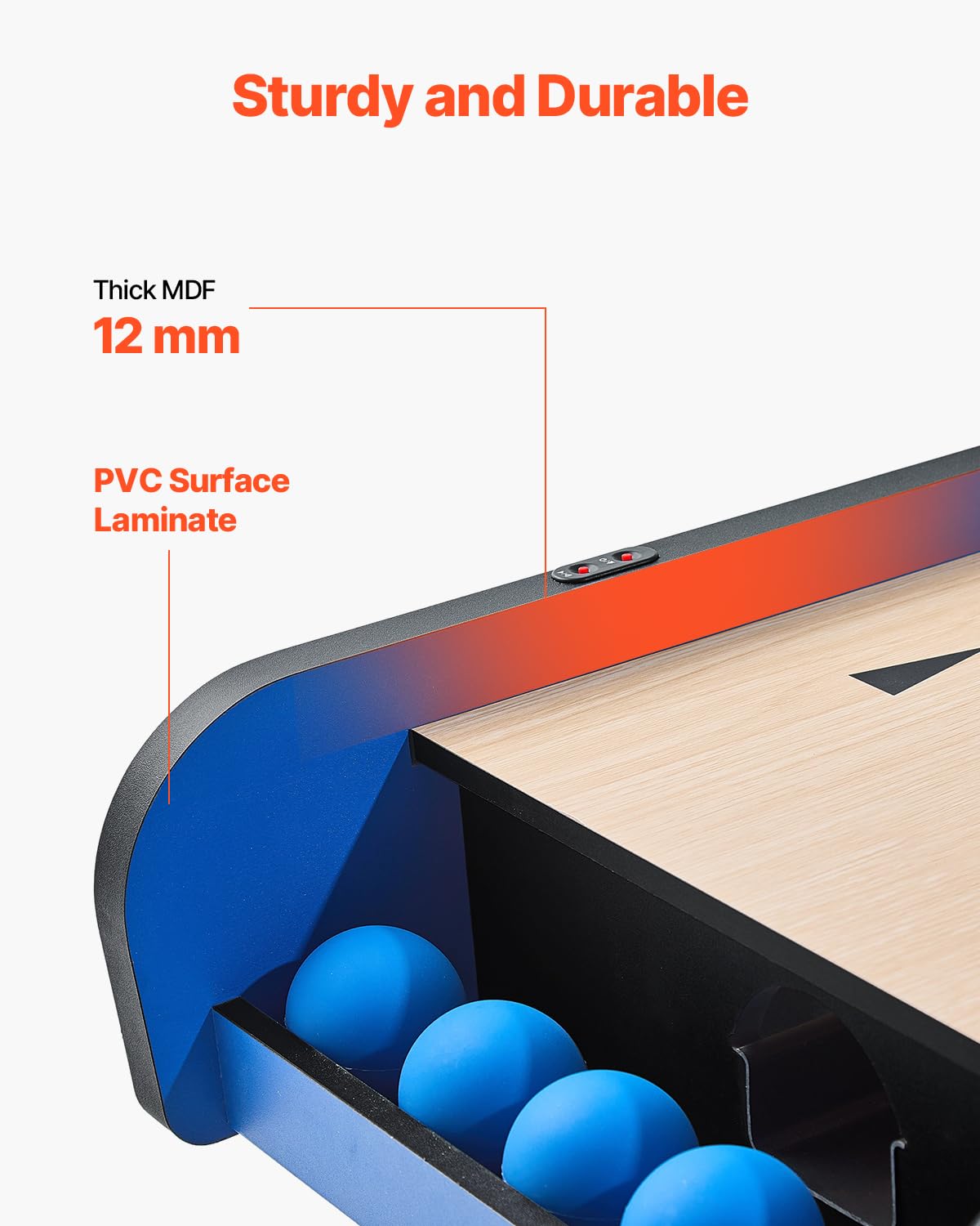 VEVOR Roll and Score Classic Arcade GameTable, Sky Ball Table Machine, LED ElectronicScorer & Track Lighting, Sound, Automatic BallReturn, Home Recreation Game Room