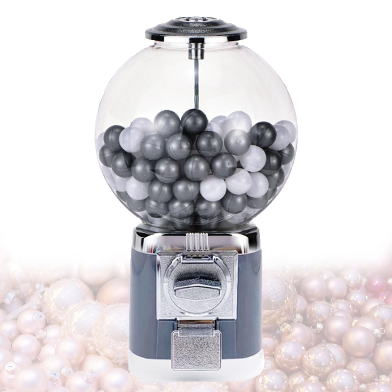 Capsule Vending Machine, Multi-Use Capsule Toy Vending Machine with 100 Empty 1.26" Balls, No Coin Required, Coffee Capsule Storage Machine for Home Black