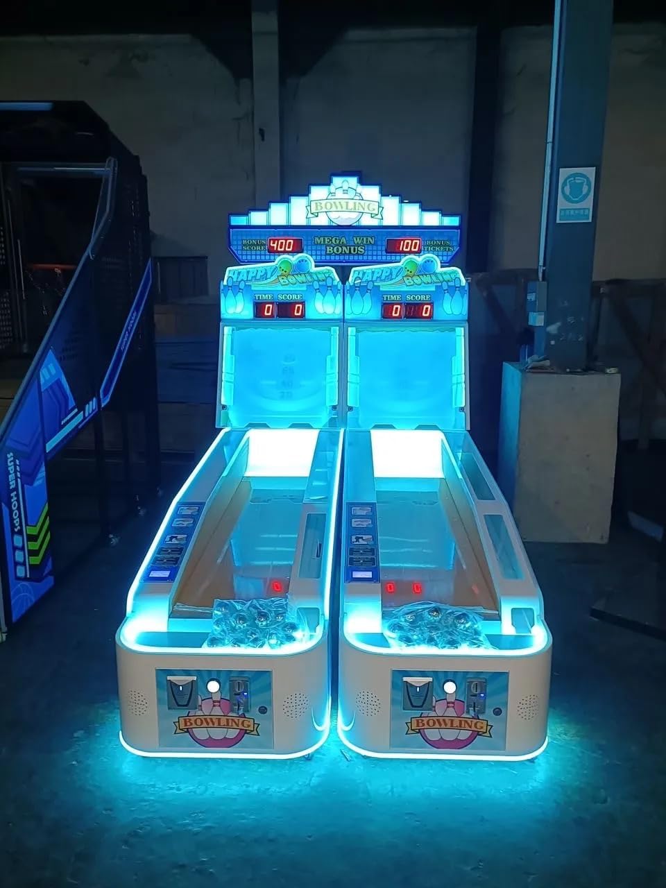 CREATIVE ARCADES Alley Masters Commercial Skeeball Bowling Machine with Neon LED Lights – Coin-Operated Arcade Game, Ticket Redemption, Linkable Multiplayer Lanes, Heavy-Duty