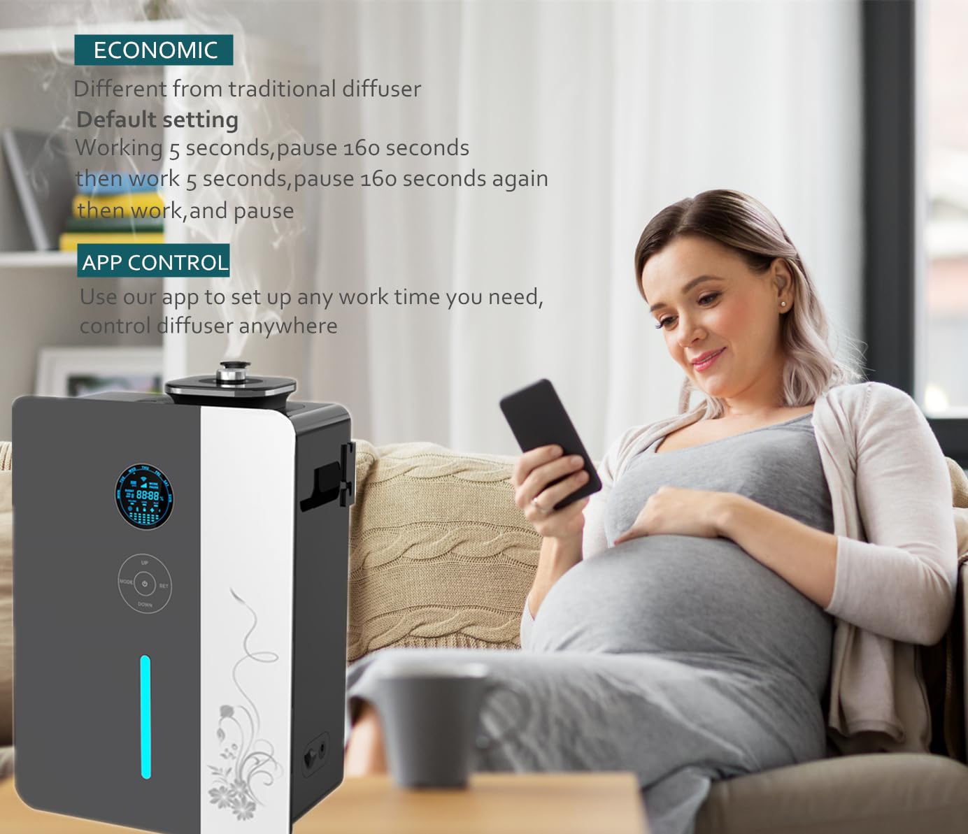 Kevinleo Scent Diffuser Machine – 7,500 Sq.Ft Waterless Cold-Air Technology, WiFi & App Control, HVAC Connect & Standalone, 800ml Essential Oil Diffuser for Office, Hotel, Home Gym, Commercial Use