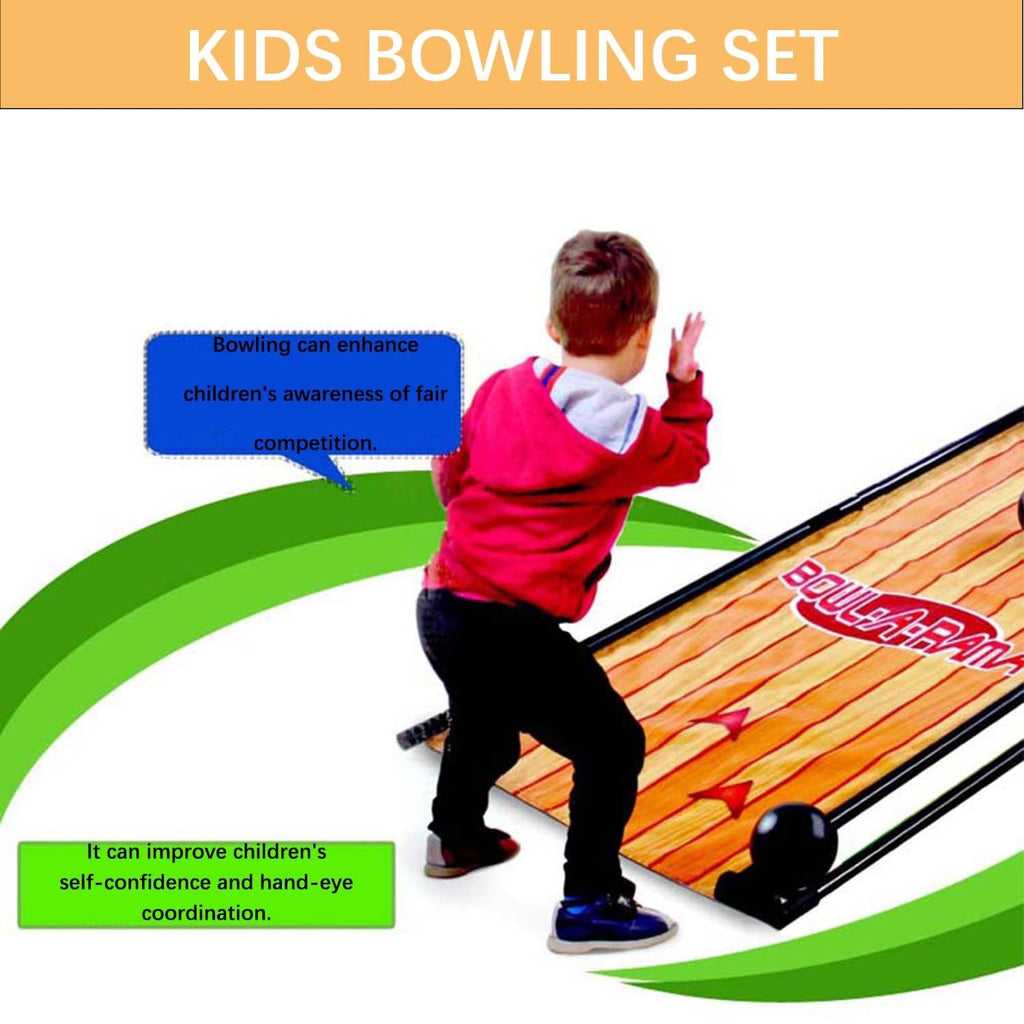 Indoor Electronic Bowling Alley Game with Automatic Ball Reset, Portable Home Arcade with LED Scoreboard for Family Fun, Features Realistic Sound and Light Effects(3.5m)