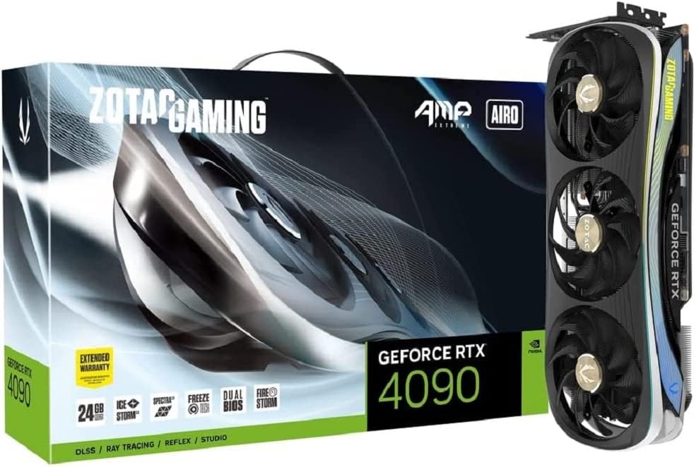 Zotac NVIDIA GeForce RTX 4090 AMP Extreme AIRO 24GB GDDR6X Gaming Graphics Card