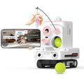 Pmate AI Pet Camera Robot Companion for Dogs & Cats Robot Camera with Visual Recognition Remote Video Interaction Auto Feeding & Play Red Light Teaser Night Vision Auto Charging Blue