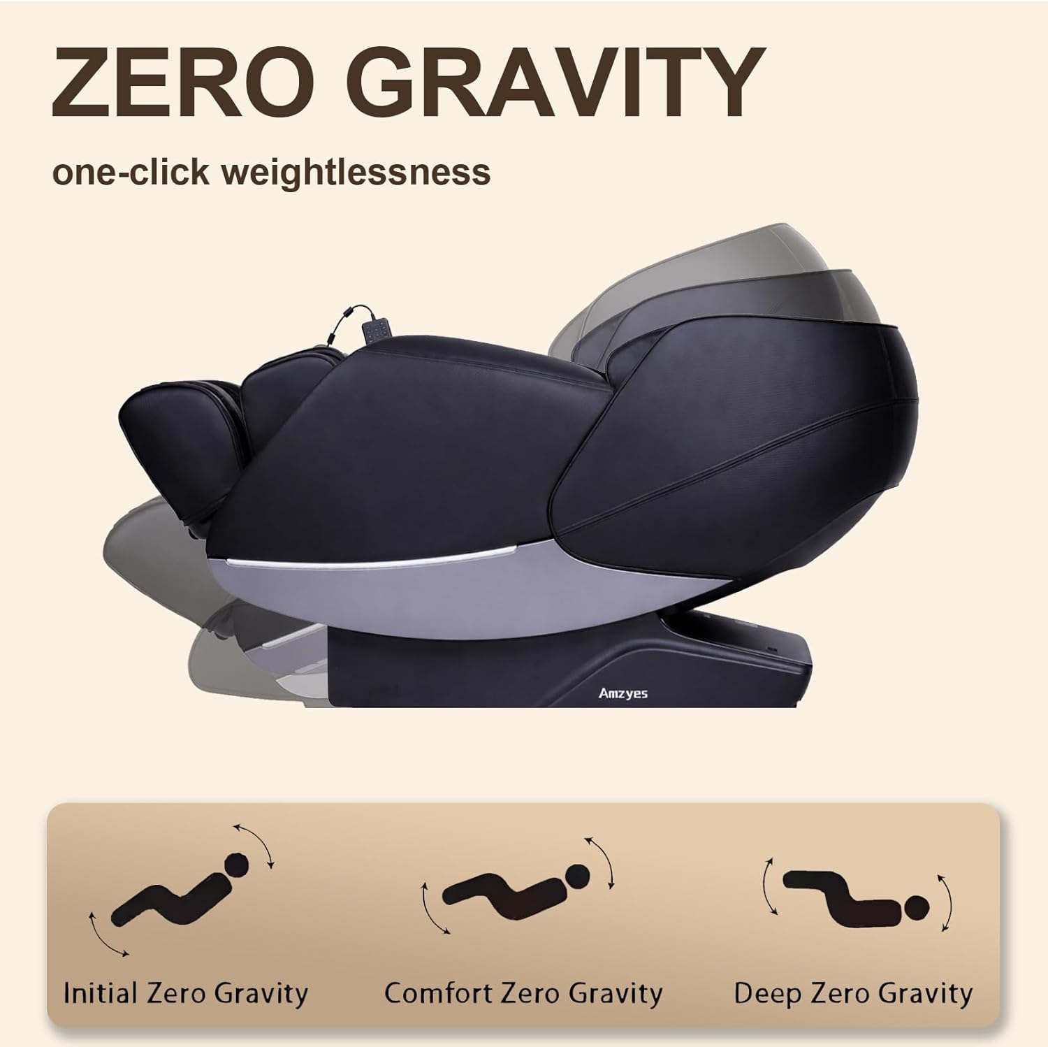4D Massage Chair Full Body, 20 Modes Zero Gravity Massage Chair with 53.15 Inches SL Track, Foot Massage, Neck and Shoulder Massage, Shiatsu, Bluetooth Speaker, Home, Navy Blue