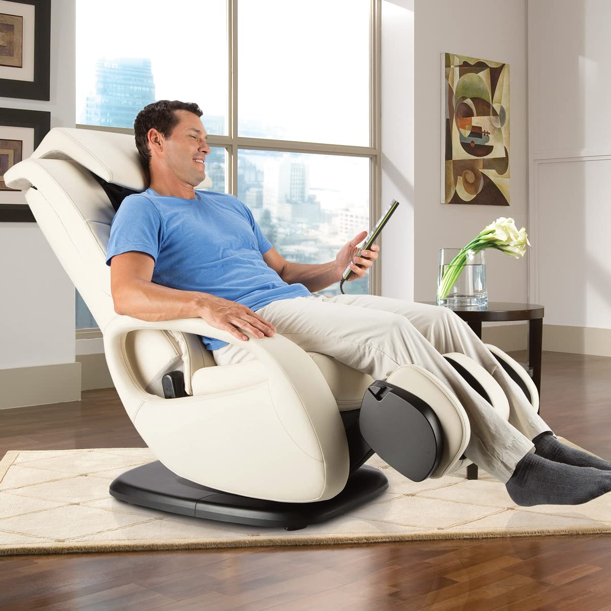 Human Touch WholeBody 7.1 Swivel-Base Full Body Relax and Massage Chair - Perfect for Home Relaxation and Stress Relief | Warm Air Heating | Customizable Massage | Retractable Ottoman | Espresso Color, 7.1"