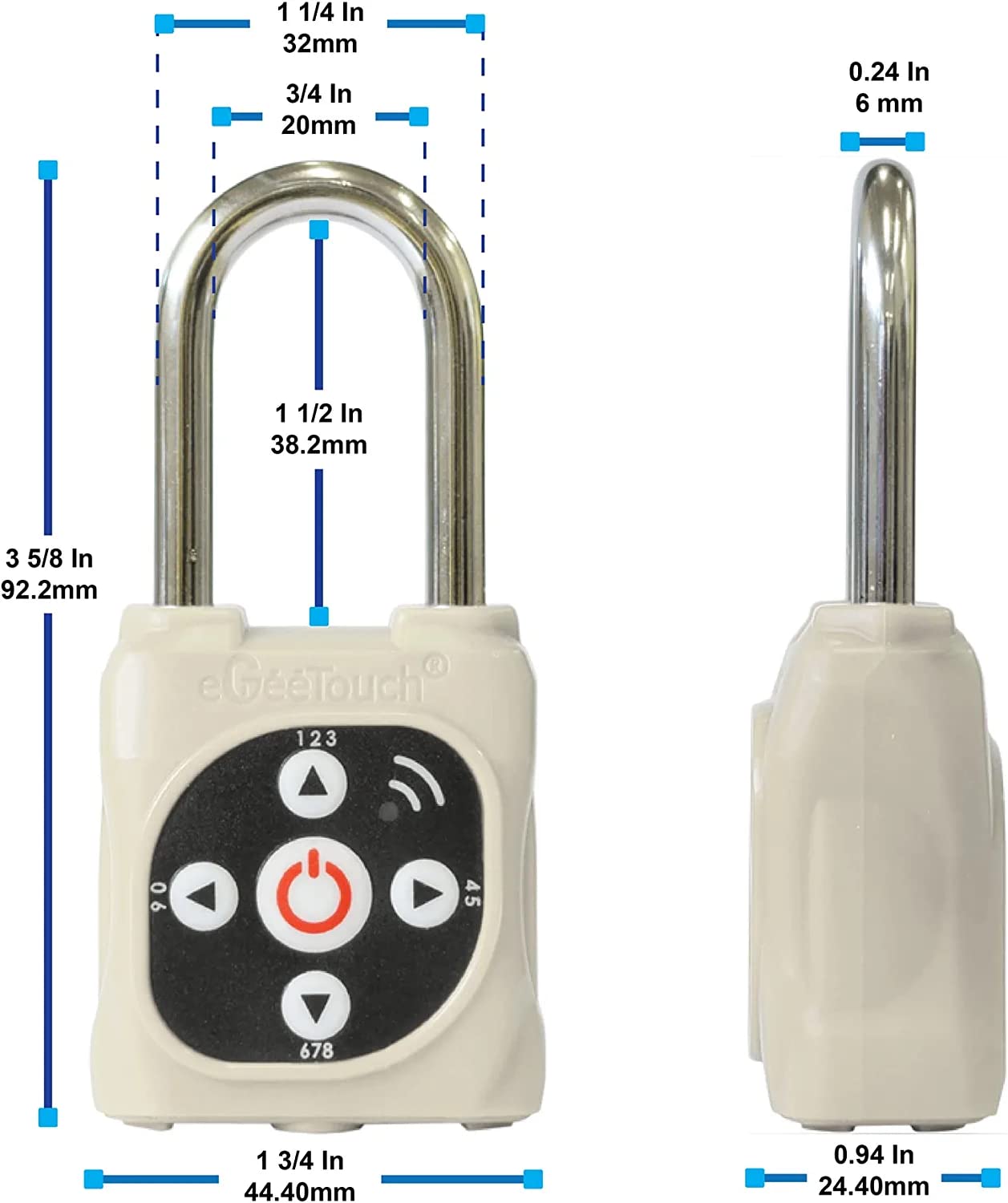 Smart Mini Padlock (Silver) - Single