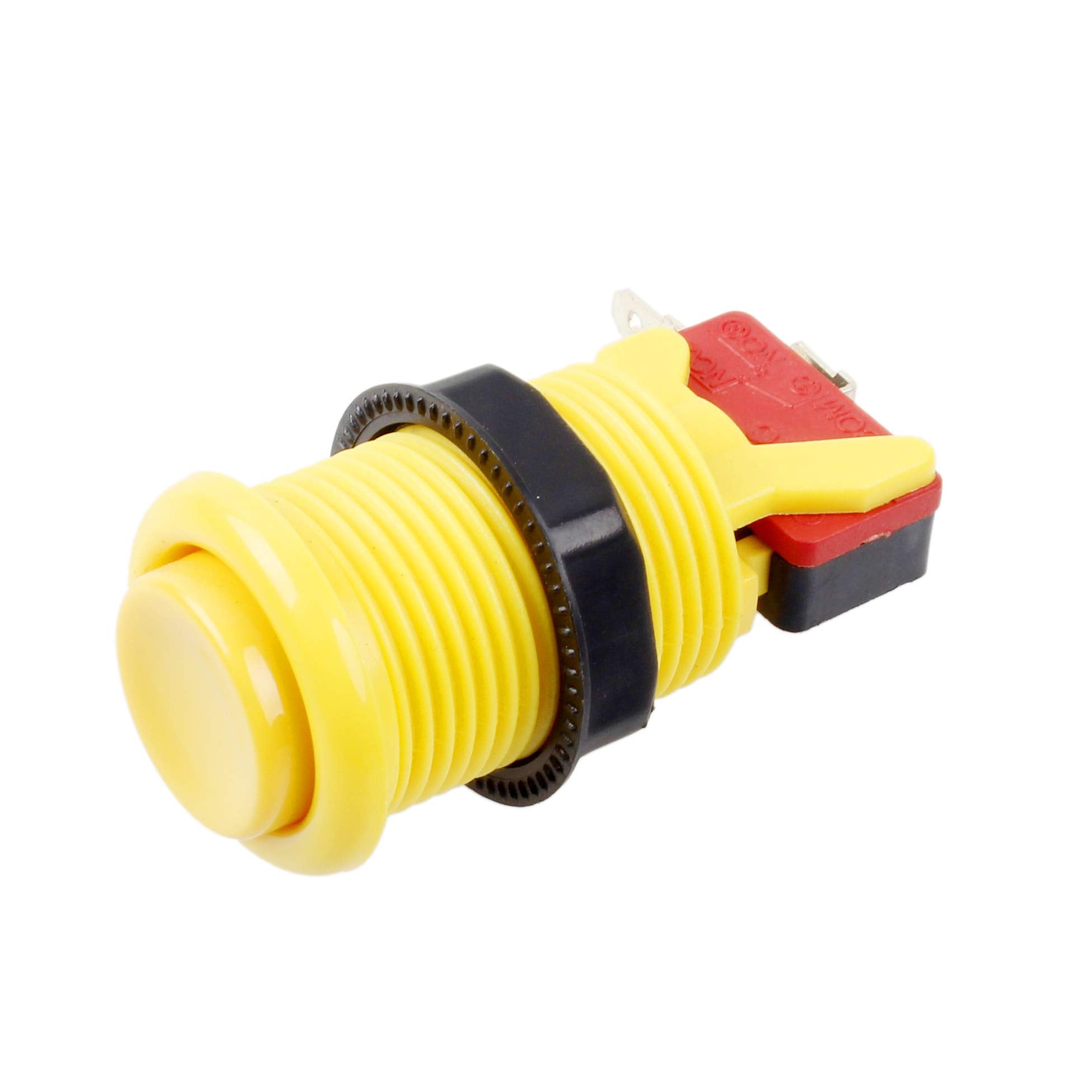 EG STARTS 6X American Style Standard Arcade Buttons Switchable Happ Type 30mm Push Button 3/16" Terminal for Jamma Mame Kit Parts (Each Color of 1)
