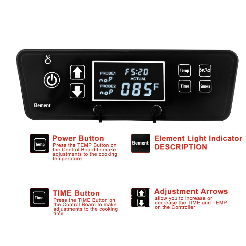 Digital Thermostat Control Board Replacement Parts Compatible with Pit Boss 2 Series Digital Electric Vertical Smoker for Pit Boss PBV2D1 Controller