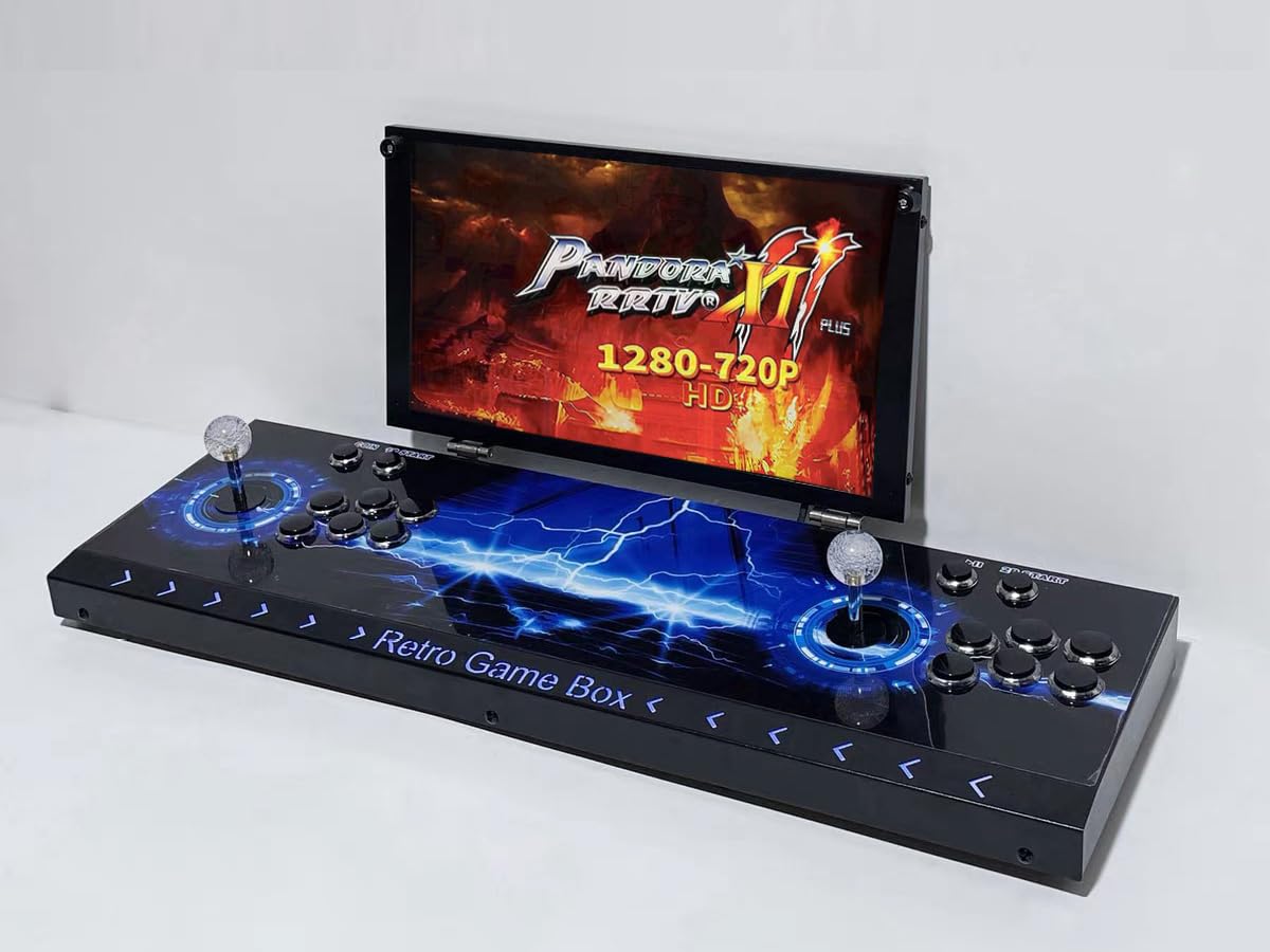 35000 in 1 Portable Arcade Game Console 14-inch HD Screen Dual Players Pandoras Box 80S,Retro Video Game Machine Search/Hide/Save/Load/Pause Games (14in-Dual Players)