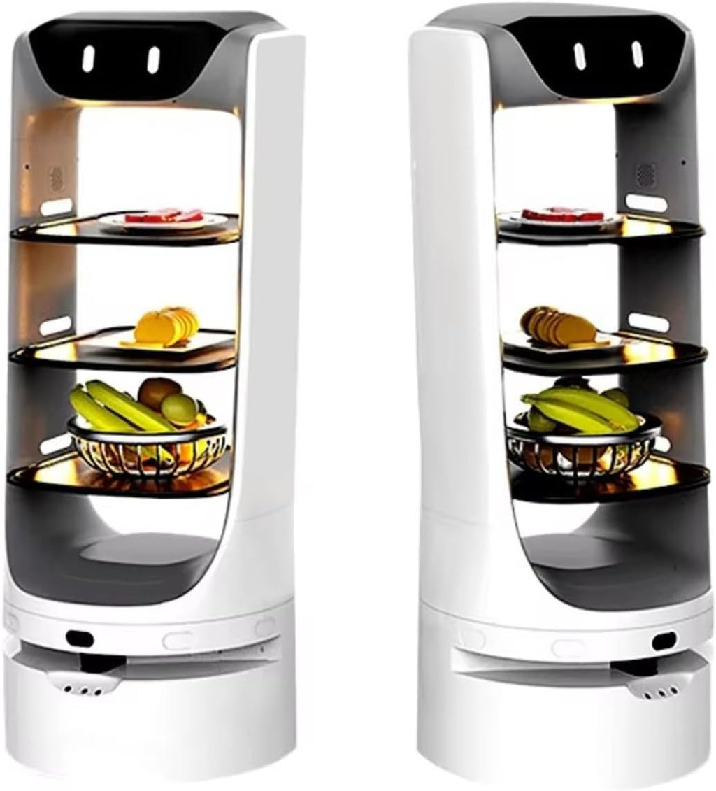 Food Delivery Robot for Restaurants & Hotels – Smart Waiter Robot, Autonomous Indoor Navigation, Large Tray Capacity, Self-Charging, Automatic Obstacle Avoidance, Multi-Coordination