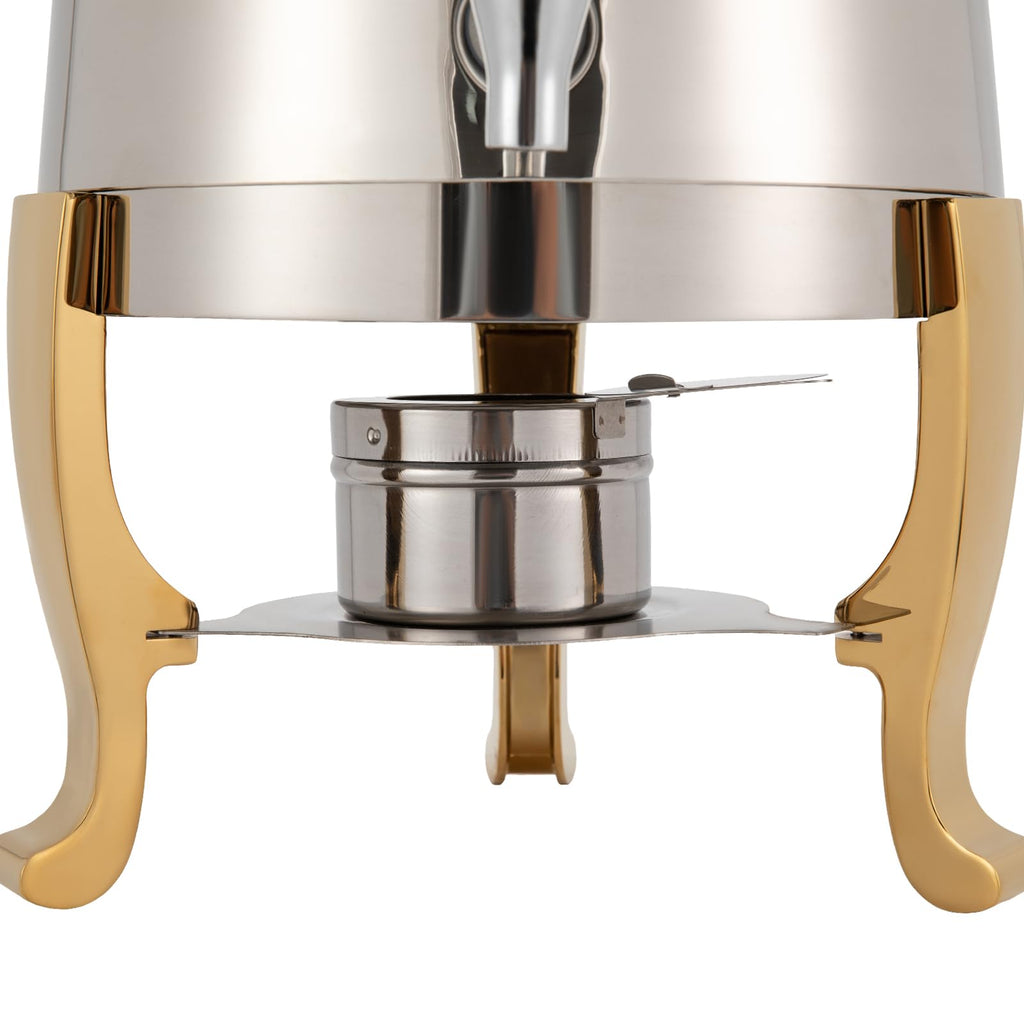 3.4 Gallon Stainless Steel Hot Beverage Drink Dispenser Can, Electric Coffee Urn with Fuel Holder 2-Way Continuous Heating, Tea Water Coffee Chafer Urn with Spigot for Parties Buffet Catering