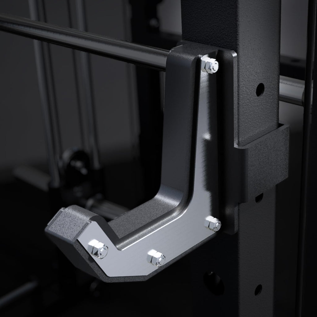 RitFit M2 3D Smith Machine & 286.6LB Built-in Weight Stack with Cable Crossover System, All in One Functional Trainer & Power Cage, 16 Adjustment Holes, 6 Storage Pegs for Full-Body Home Gym