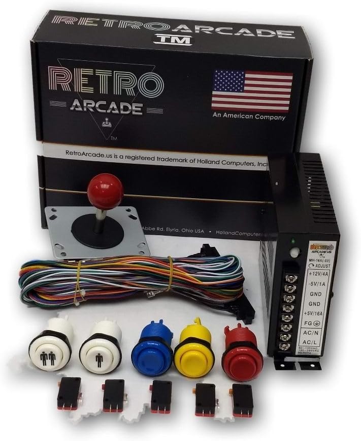 Jamma 412-IN-1 Classic Vertical Arcade Multigame Upright Control KIT, Multicade Jamma, Mame or Retro PI Ready