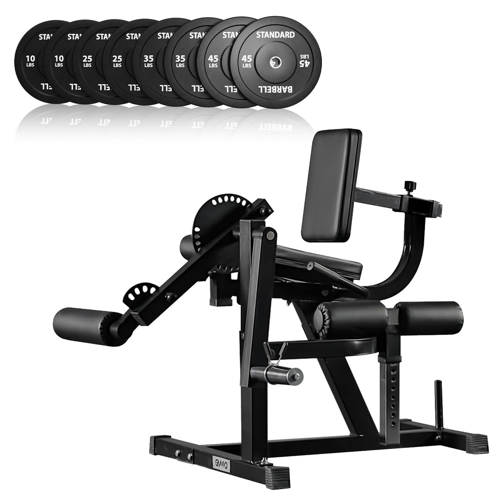 GMWD Leg Extension and Curl Machine, Lower Body Special Leg Machine, Adjustable Leg Exercise Bench with Plate Loaded, Leg Rotary Extension for Thigh, Home Gym Weight Machine