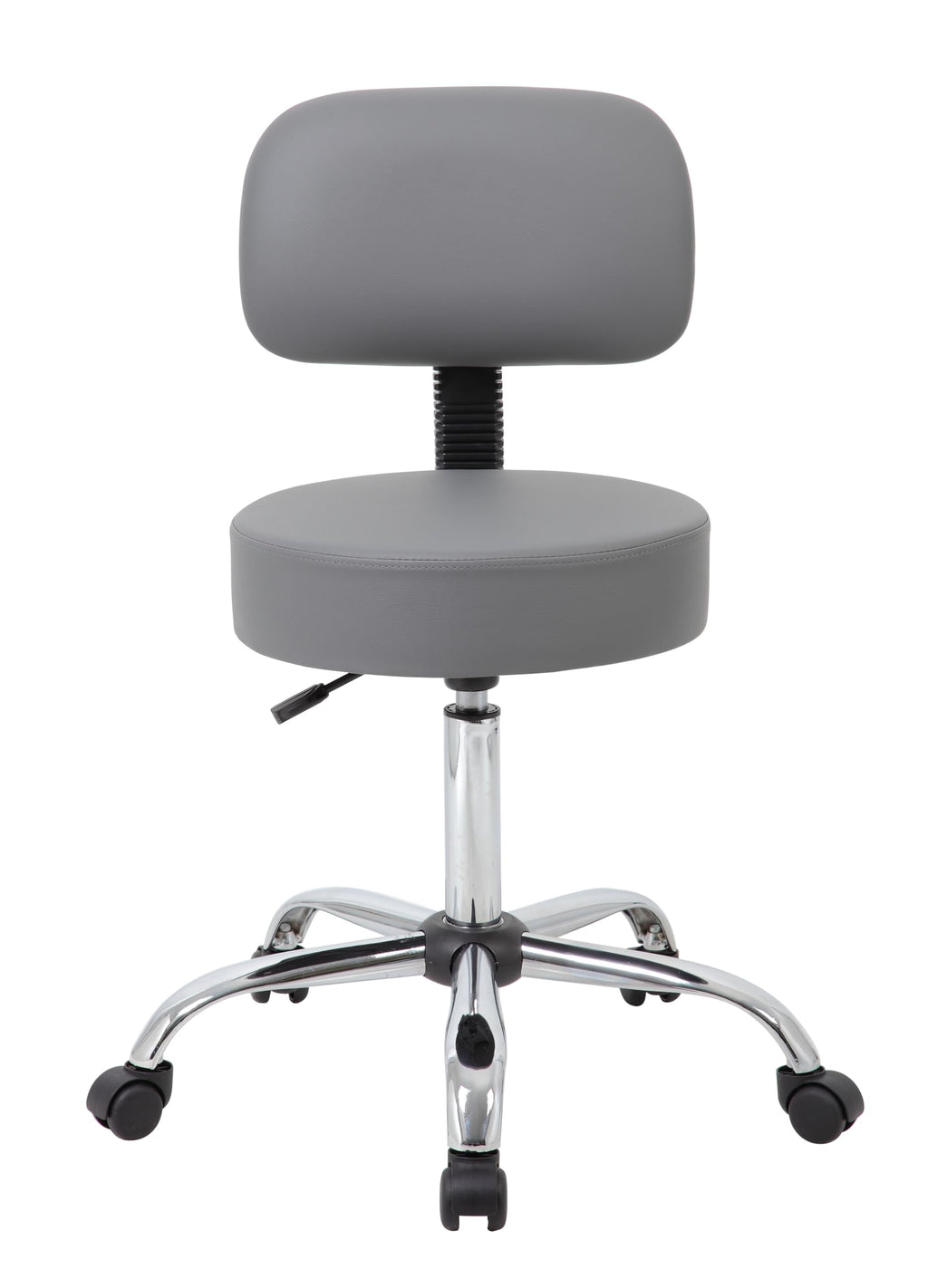 Boss Office Products Antimicrobial Vinyl Medical Spa Stool in Black