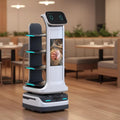 Multi-Scenario Food Delivery Robot Supporting Lift & Auto Door Pass, Long Runtime & Auto Charge, Delivery Robot with Non-Slip Tray for KTV Restaurant Hotel, Smooth Delivery with Flexible Suspension