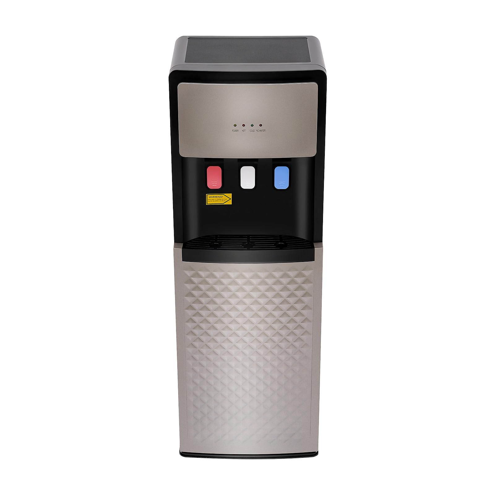 Bottom Loading Water Dispenser for 5 Gallon Bottles - Freestanding Water Cooler with 3 Temperature Hot, Cold & Room Spouts, Water Shortage Alert for Home Office & Gym
