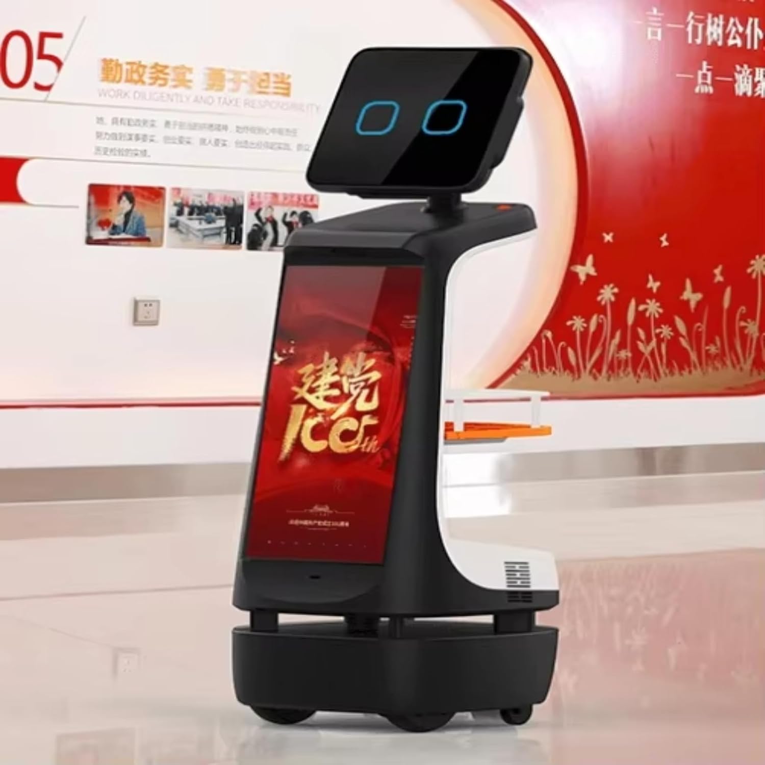 Intelligent Guidance Robots, Mobile Welcoming Service Robots with Voice Broadcasting and Route Navigation Functions, are Suitable for Exhibition Halls, Shopping malls, and airports.