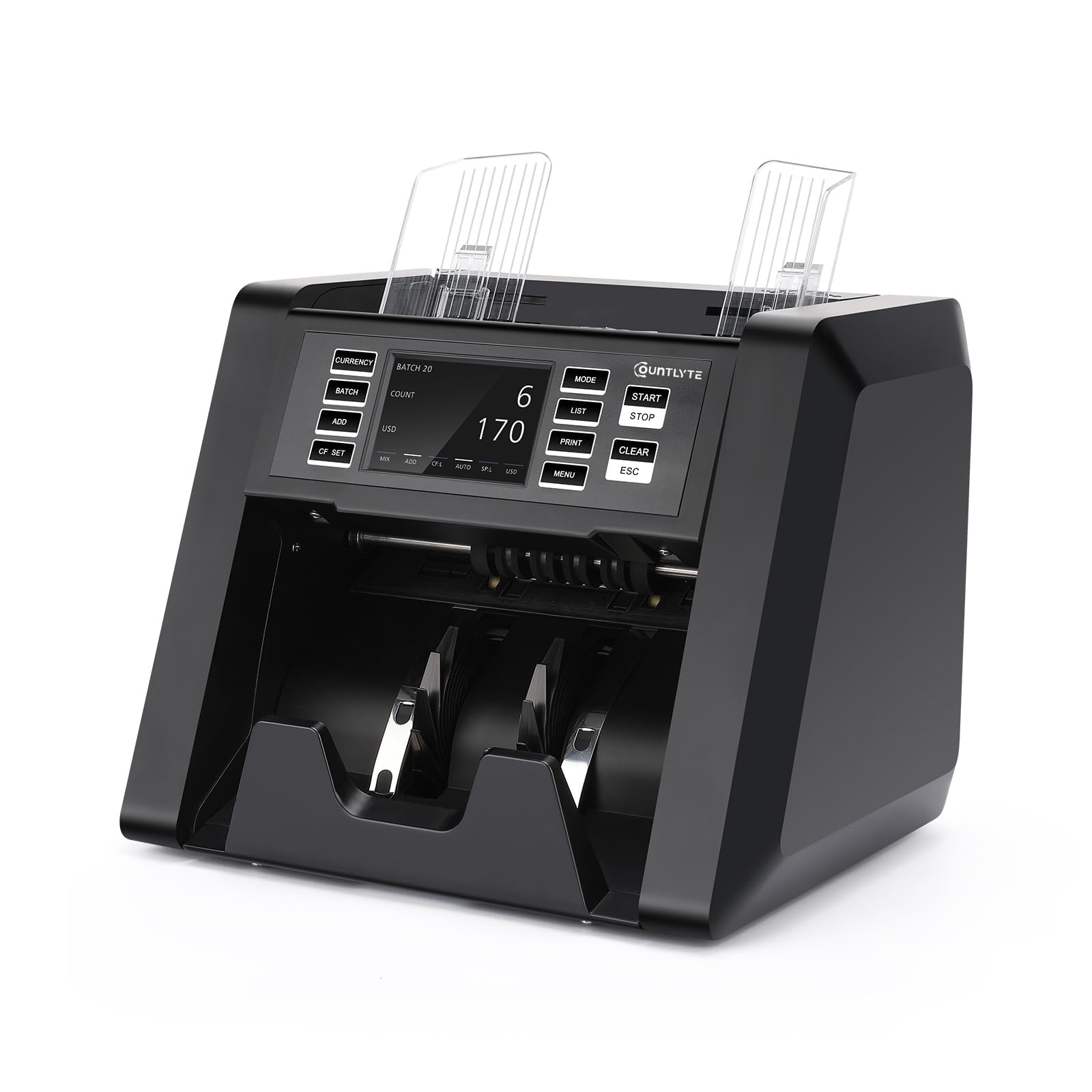 C-N30A Mixed Denomination Money Counter Machine,Value Counting,Multi Currency,CIS/UV/MG/IR Counterfeit Detection Bill Counter,Printer Enabled,Touch Screen,Cash Counter