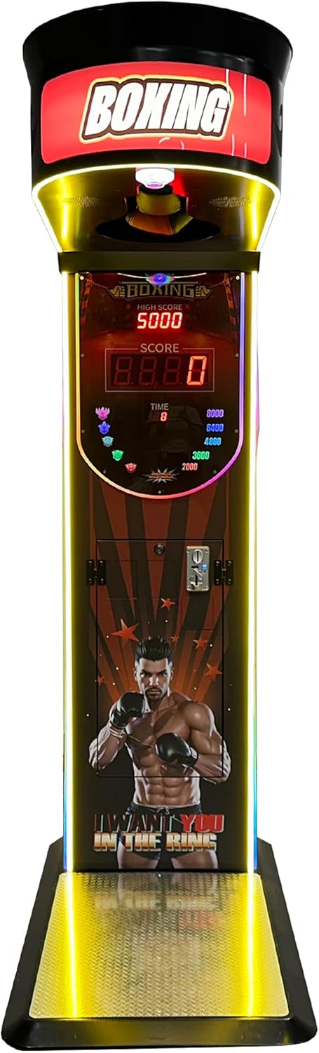 CREATIVE ARCADES Knockout Challenge Boxing Arcade Machine, Punch Out Pro - Full Size Commercial Arcade Machine