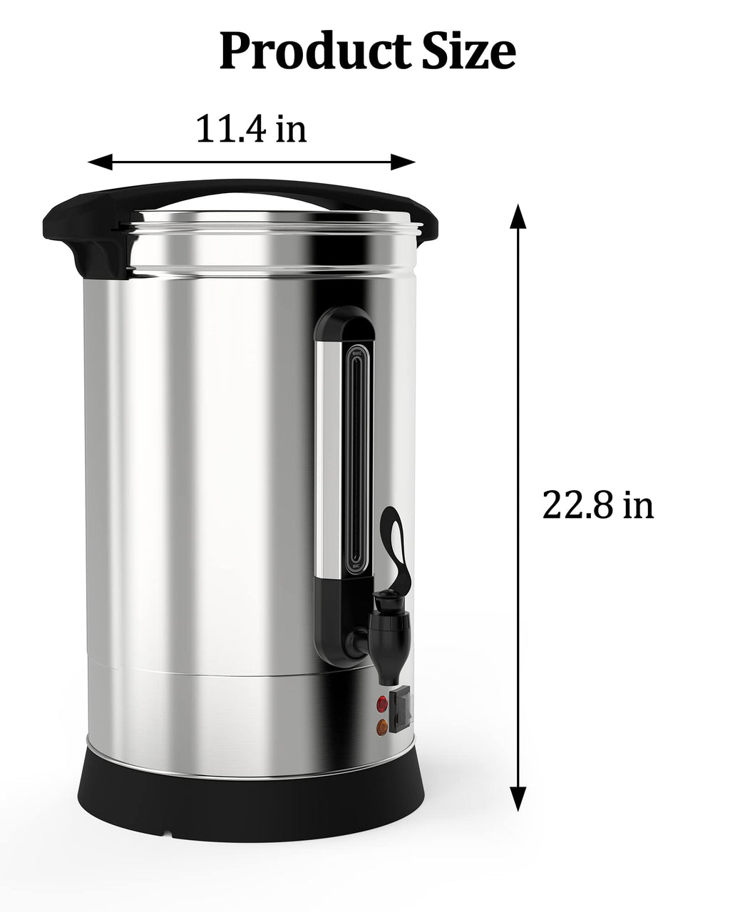 100 Cup Commercial Coffee Maker, [Quick Brewing] [Food Grade Stainless Steel] Large Coffee Urn Perfect For Church, Meeting rooms, Lounges, and Other Large Gatherings-14 L