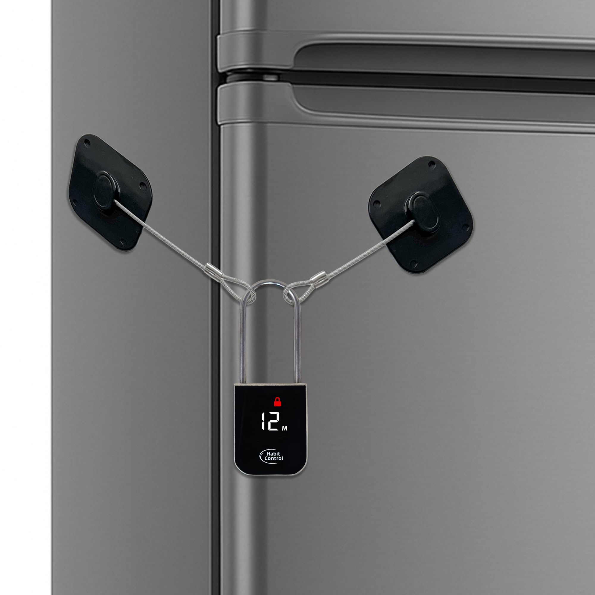 Metal Timer Lock - Smart Padlock for Kitchen Cabinets, Timed Out Keyless Pad Lock, Electronic Time Locking Lock for Cell Phones, Snack, Liquor, Game Consoles & Other Unwanted Temptations